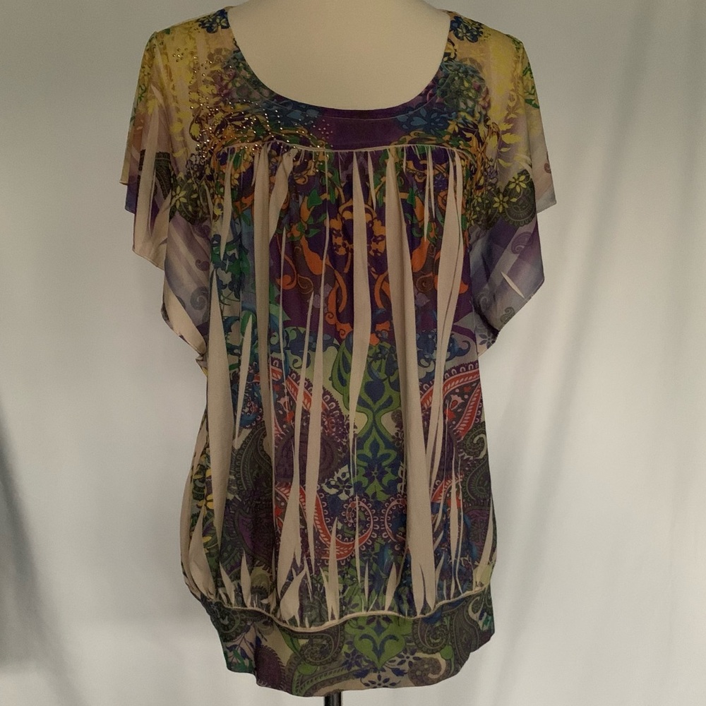 Floral Short Sleeve top by Apt 9 sz. 2XL